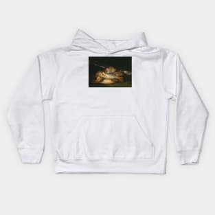 Still Life with Golden Bream by Francisco Goya Kids Hoodie